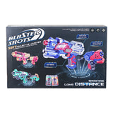 2 in 1 Long Distance Elite Blaster Shots Toy Guns for Kids with 12 Soft Foam Dart and Target