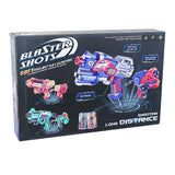 2 in 1 Long Distance Elite Blaster Shots Toy Guns for Kids with 12 Soft Foam Dart and Target