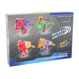 4 in 1 Long Distance Blaster Shots Toy Guns for Kids with 12 Soft Foam Dart and Target Toys for Kids