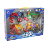 4 in 1 Long Distance Blaster Shots Toy Guns for Kids with 12 Soft Foam Dart and Target Toys for Kids