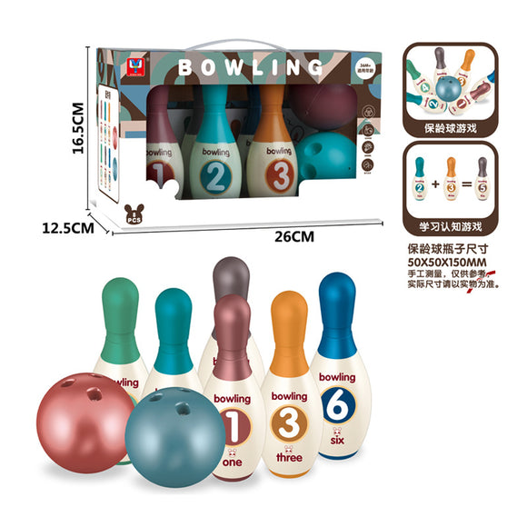 Children Bowling Toy Colorful Bowling Ball Pin Set Toy for Kid Early Intelligent Games