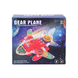 Battery Operated Bump and Go Gear Transparent Chassis Plane with Lights and Sound for Kids