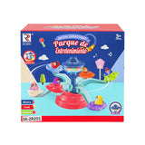 Battery Operated Amusement Park and Carousel Playset with Lights and Sound Toys for Kids