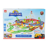 Big Bridge Racing 60 Pieces Double Track Set with 2 Battery Operated Car Toys best gift for Kids