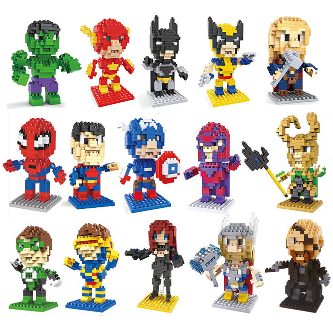 Super Hero Assembles Mini Blocks Series Collectible Character Toys for Kids