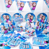 16 in 1 Cartoon Theme Party Supplies Kids Birthday Decoration Paper Plate Tableware Set Party Supplies
