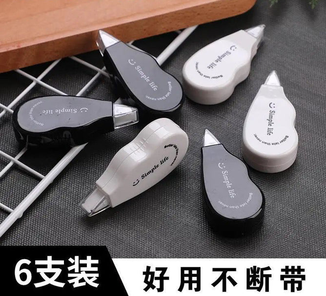 6 Pieces Mini Correction Tape White and Black Color School and Office Supplies