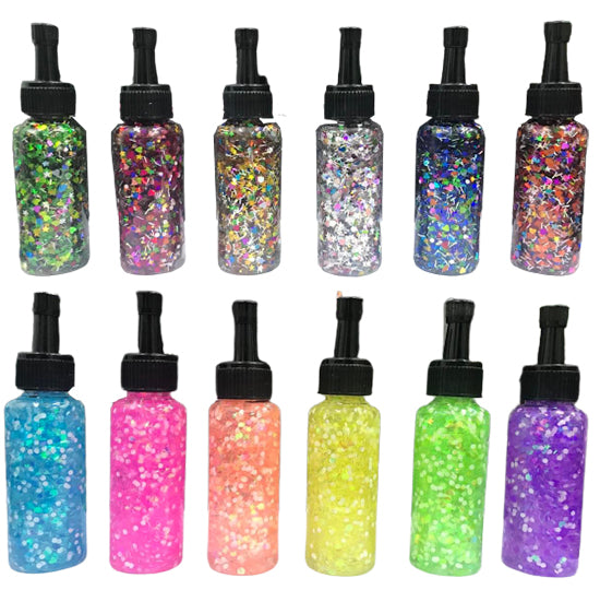 Washable Confetti Glitter Gel Art Materials, Great to Decorate Card for gift & craft Project