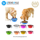 Foldable Silicone Cup Dish Food Water Feeding Portable Travel Bowl for Pet Cat & Dogs