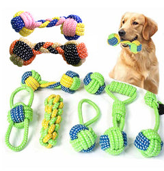 Rope Dog Tug Toys Puppy Chew Braided Pets Dogs Training Plush Bite