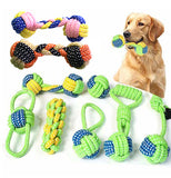 Rope Dog Tug Toys Puppy Chew Braided Pets Dogs Training Plush Bite