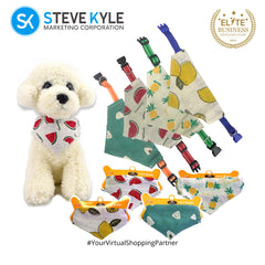 Pet Bibs Saliva Triangle Towel Scarf Cute Fruit Design Adjustable Leashes for Cat & Dogs Neck