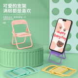 Multifunctional Foldable Phone Holder Chair Shape for Mobile Phone
