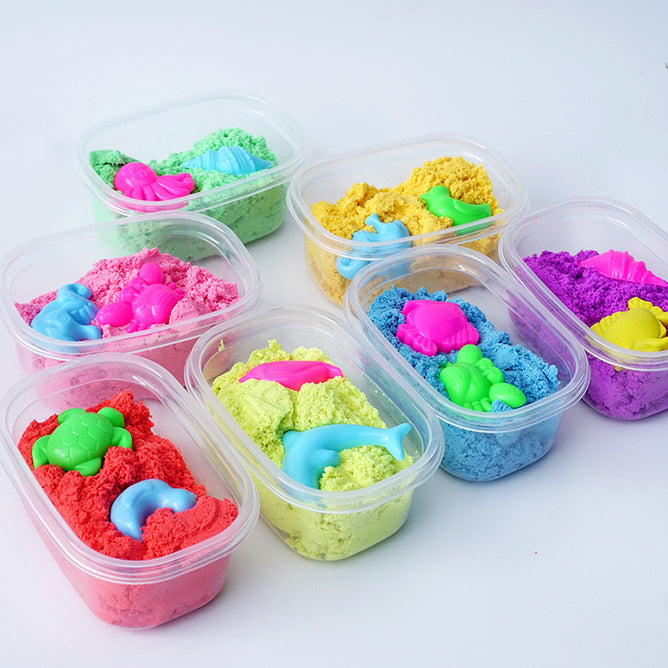 280ML Soft Cotton Magic Sand Cute Beach toy with Container for Children Toys
