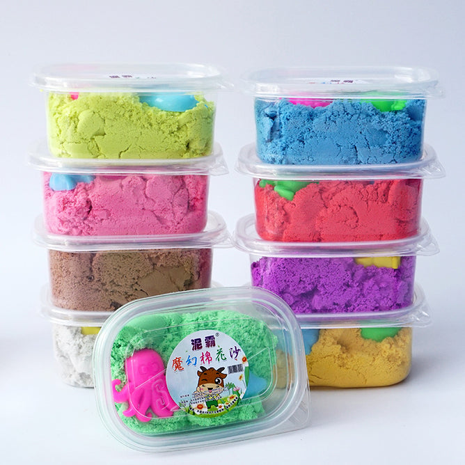 280ML Soft Cotton Magic Sand Cute Beach toy with Container for Children Toys