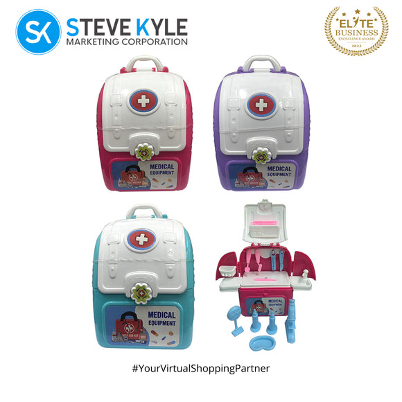 Mini Pretend Playset Medical Equipment Set Backpack Toys For Children