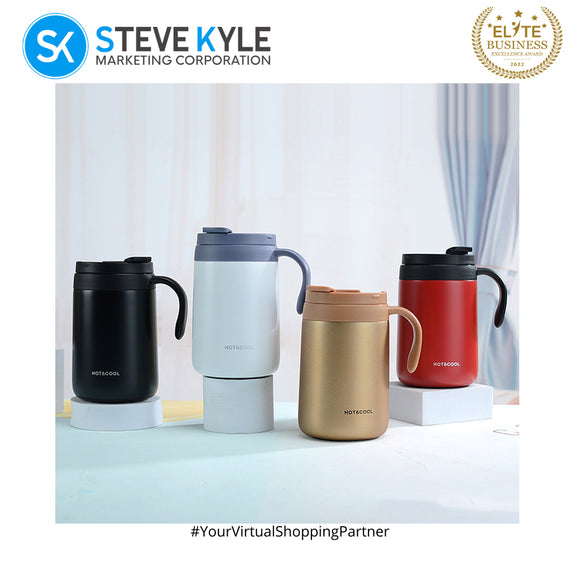500ml Stainless Steel Thermal Coffee Mug Bubble Tea Cup Vacuum Insulated Travel Mug