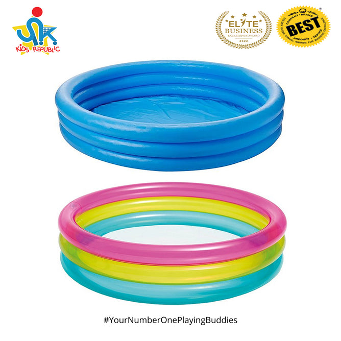 Intex Inflatable 3 Rings Swimming Pool Kids Fun Outdoor Water Fun Summer Party