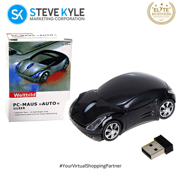 MC1-B Car Shape Ergonomic Wireless Mouse Battery Operated