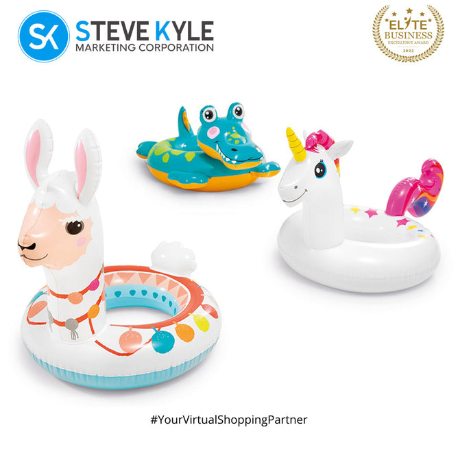 Intex Inflatable Animal Shapes Floating Swim Ring for Kids Outdoor Fun