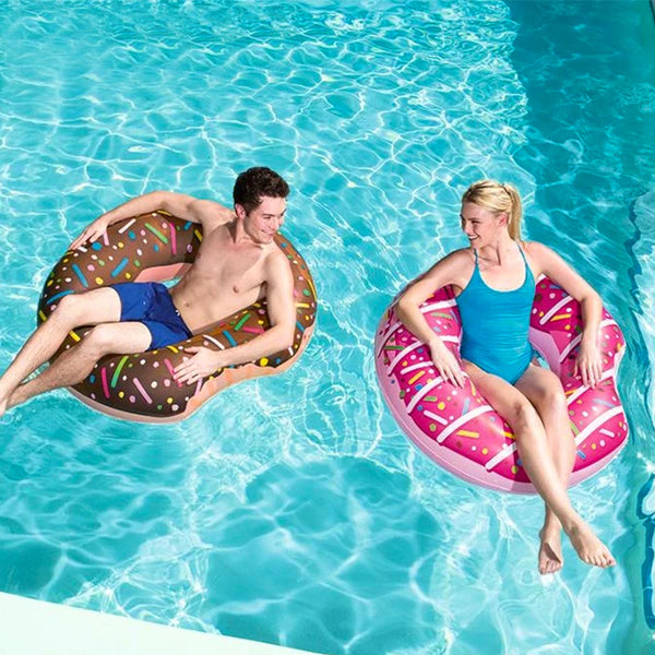 Dunkin Floating Rings Bestway 36118 Inflatable Classic Donut-Shaped Swimming Ring Pool Float ...