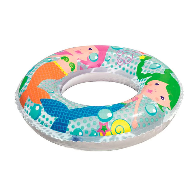 Bestway 20 Inches Inflatable Sea Creature Printed Design Floating Swim Ring for Children