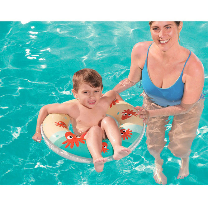 Bestway Inflatable Sea Creature Printed Swim Ring 24 Inches For Kids Play in Swimming Pool