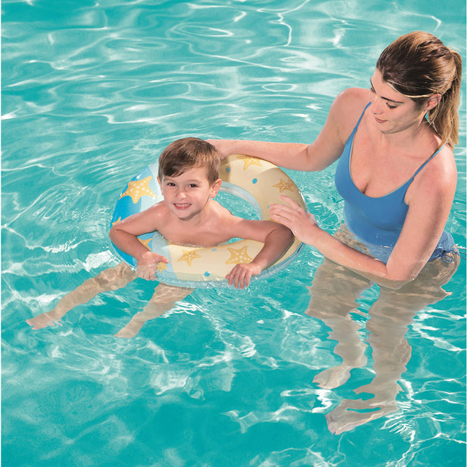 Bestway Inflatable Sea Creature Printed Swim Ring 24 Inches For Kids Play in Swimming Pool