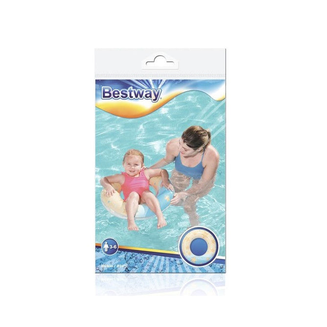 Bestway Inflatable Sea Creature Printed Swim Ring 24 Inches For Kids Play in Swimming Pool