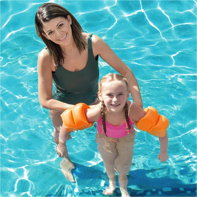 Bestway 32005 Inflatable Plain Swimming Armbands Floaters for Kids