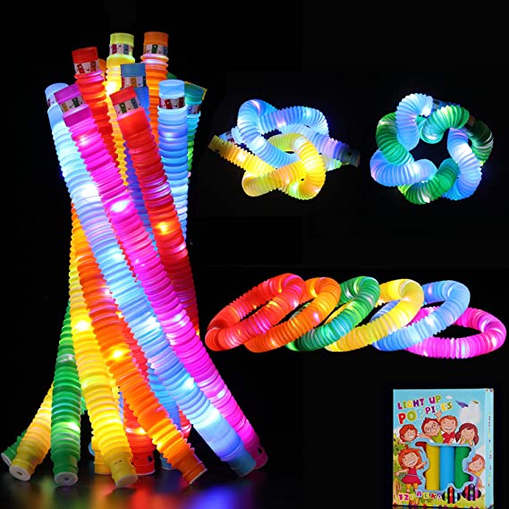 Pop Fidget Tube toys with Lights