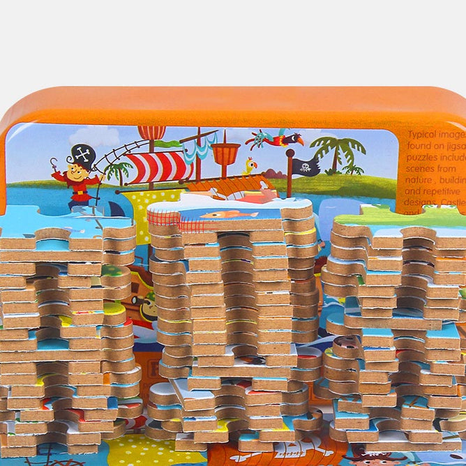 60Pcs Jigsaw Puzzle Early Educatinal Cartoon Wooden Puzzle Toy