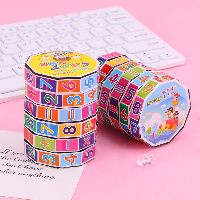 Kids Math Mathematics Cylindrical Digital Rubik's Cube Montessori Educational Toy Puzzles