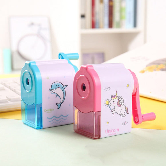 Cartoon Animal Cute Hand Crank Manual Pencil Sharpener Machine Office Student Supplies