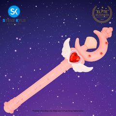 Fantasy Moon Star Magic Wand for Kids with Light and Music