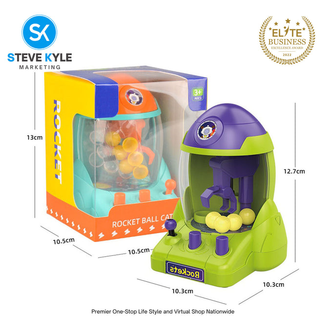 Mini Manual Candy Grabber Machine Space Rocket Design
