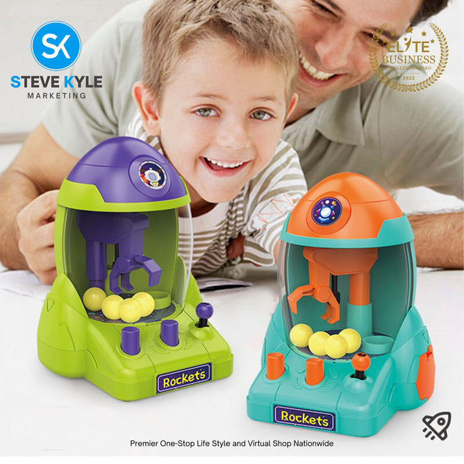 Mini Manual Candy Grabber Machine Space Rocket Design