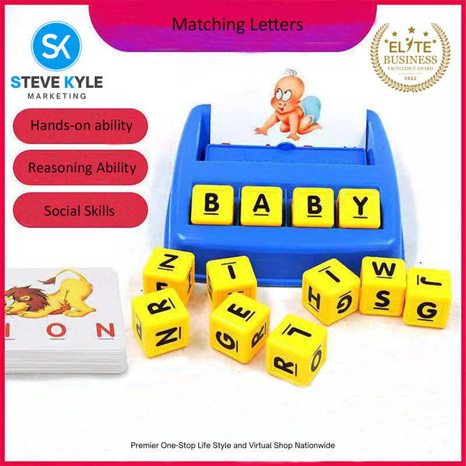 Educational Toy Matching Letters with Cards For Toddlers