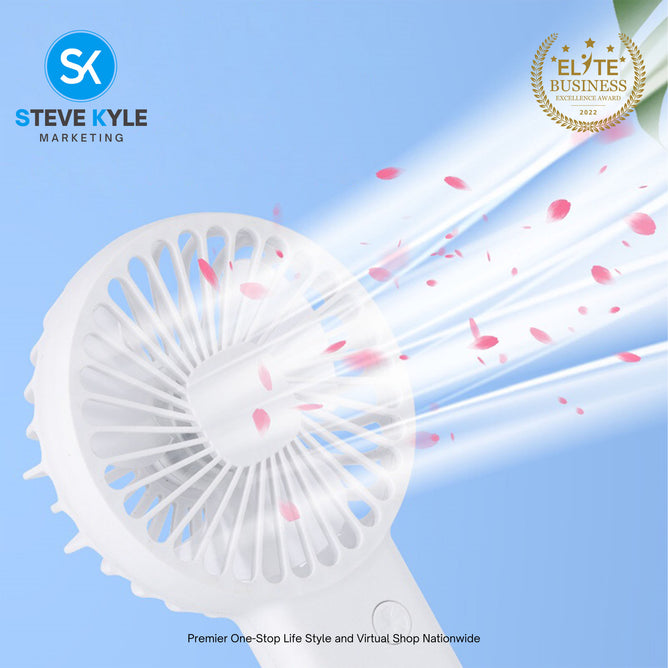 Portable Mini Handheld Desk Fan USB Rechargeable