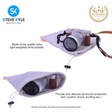 HAWEEL Nylon Mesh Drawstring Pouch Bag with Stay Cord