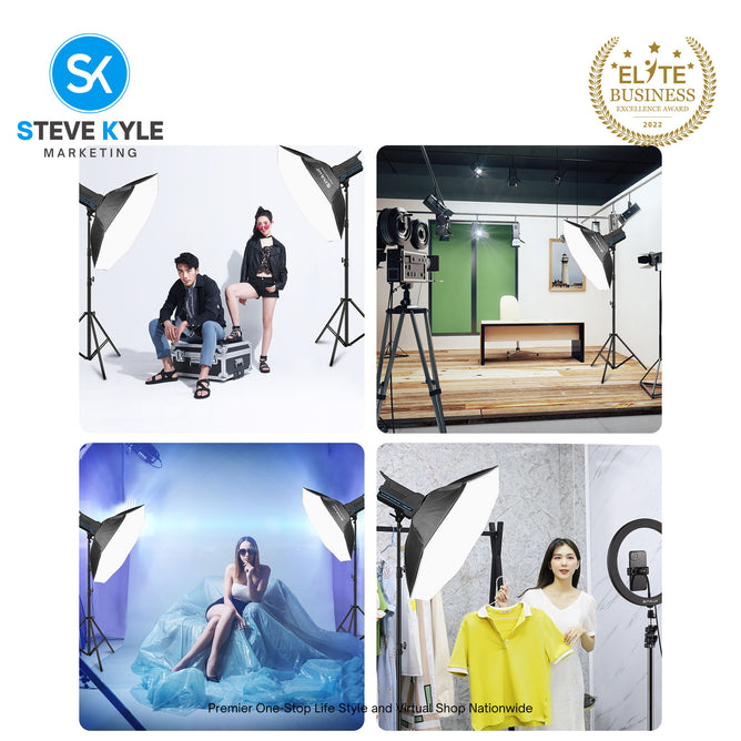 PULUZ 150W 3200K-5600K Photo Studio Strobe Flash Light Kit with Softbox Reflector & Tripod(US Plug)