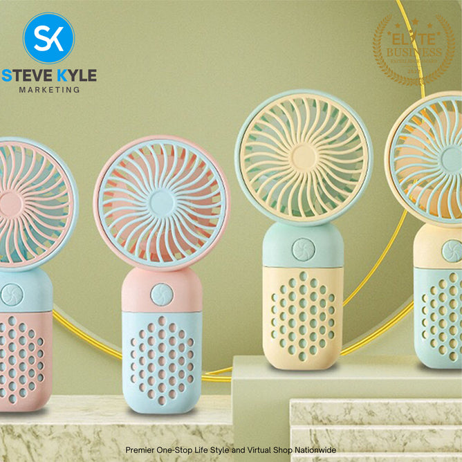Handheld Mini Fan Outdoor Travel Portable Fan USB Rechargeable Fan Student Pocket Fan