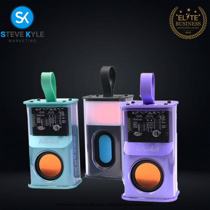 5W Speaker Battle Armour Wireless Bluetooth Splash Proof Speaker With Led Light