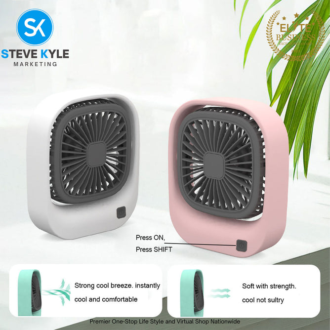 NEW Mini  Fan Rechargeable Portable Desktop Fan USB Mini Fan