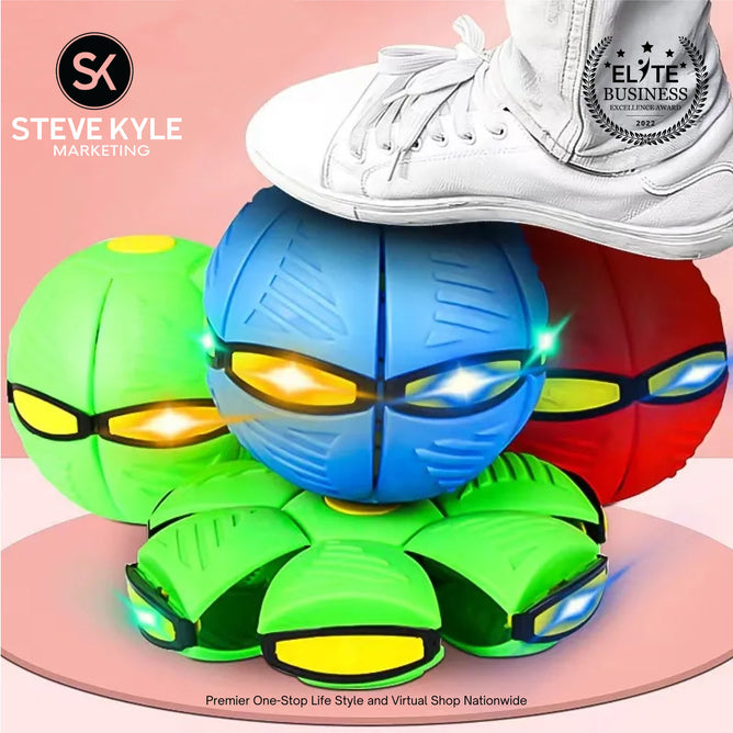 Magic UFO Flying Ball Throw Disc Ball with LED Light For Outdoor Kid's Sports Ball
