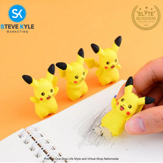 Eraser Childrens Gift Learning Toys Pencil Eraser Toppers Anime Figure