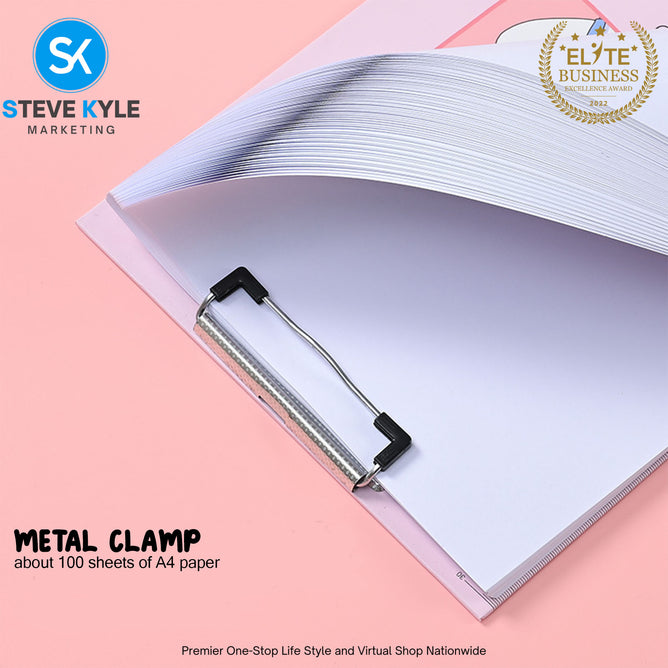 Kawaii A4 File Folder Clipboard Writing Pad Memo Clip Hard Board  Paper Organizer