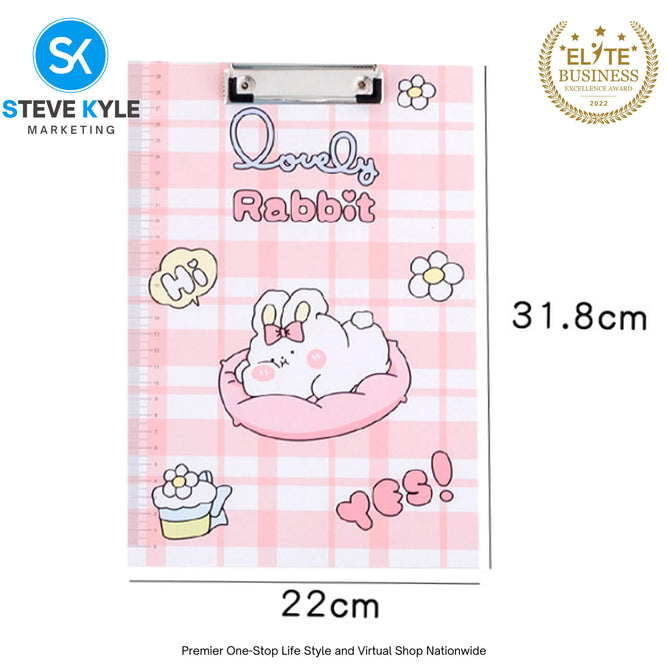 Kawaii A4 File Folder Clipboard Writing Pad Memo Clip Hard Board  Paper Organizer