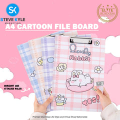 Kawaii A4 File Folder Clipboard Writing Pad Memo Clip Hard Board  Paper Organizer