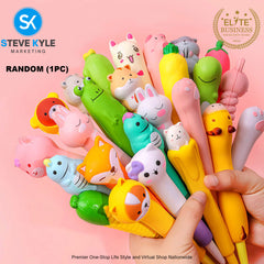 Kawaii Soft Squishy Animals Decompression Squeeze Gel Ink Pens Cute Pen